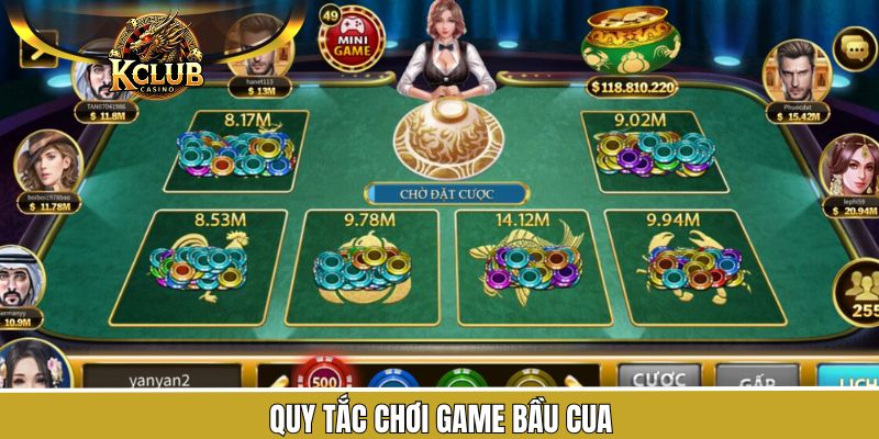 Quy định về các cửa cược trong Bầu cua
